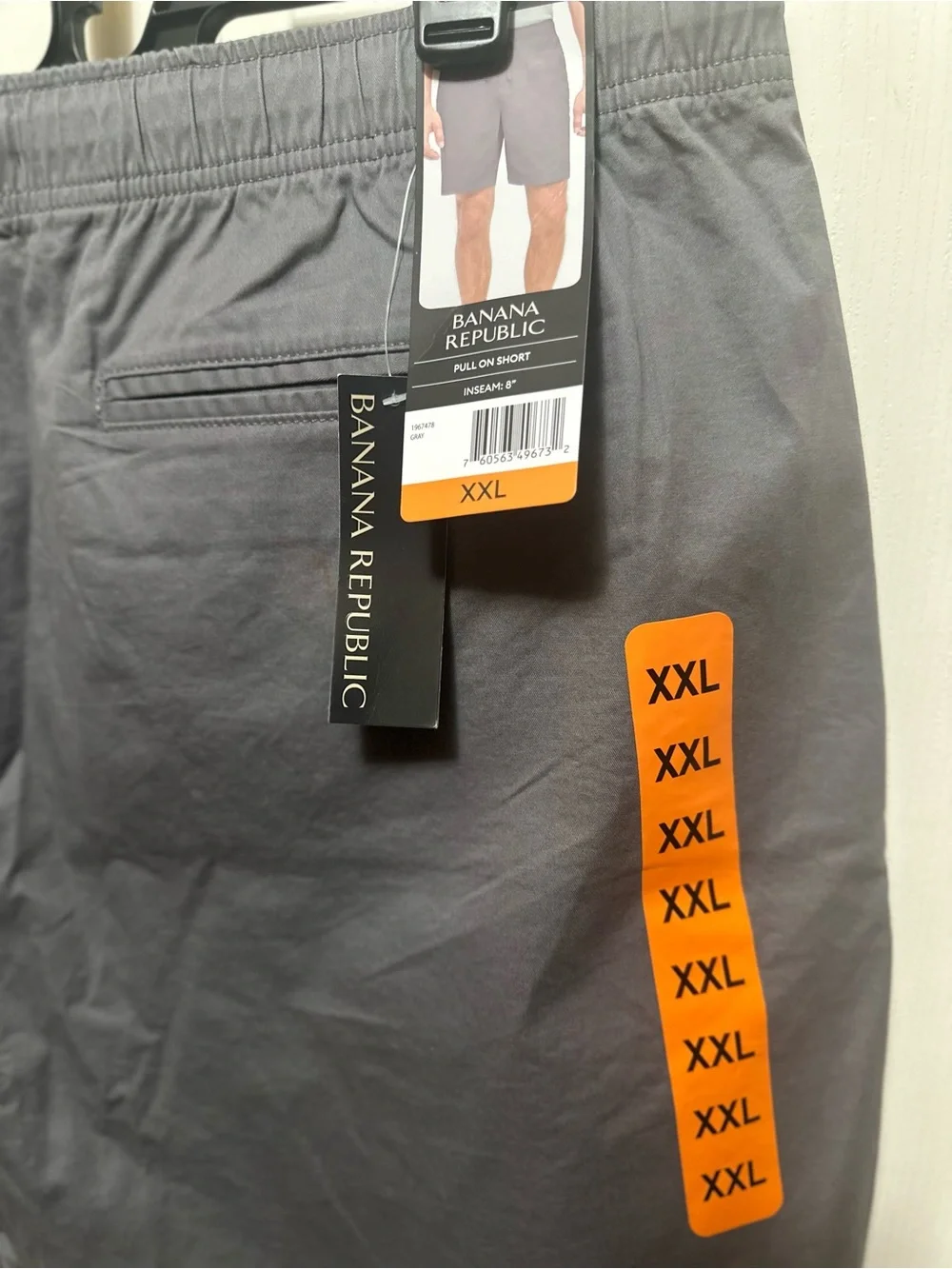 Banana Republic Men's Pull-On Shorts - Gray (Size XXL, NWT)